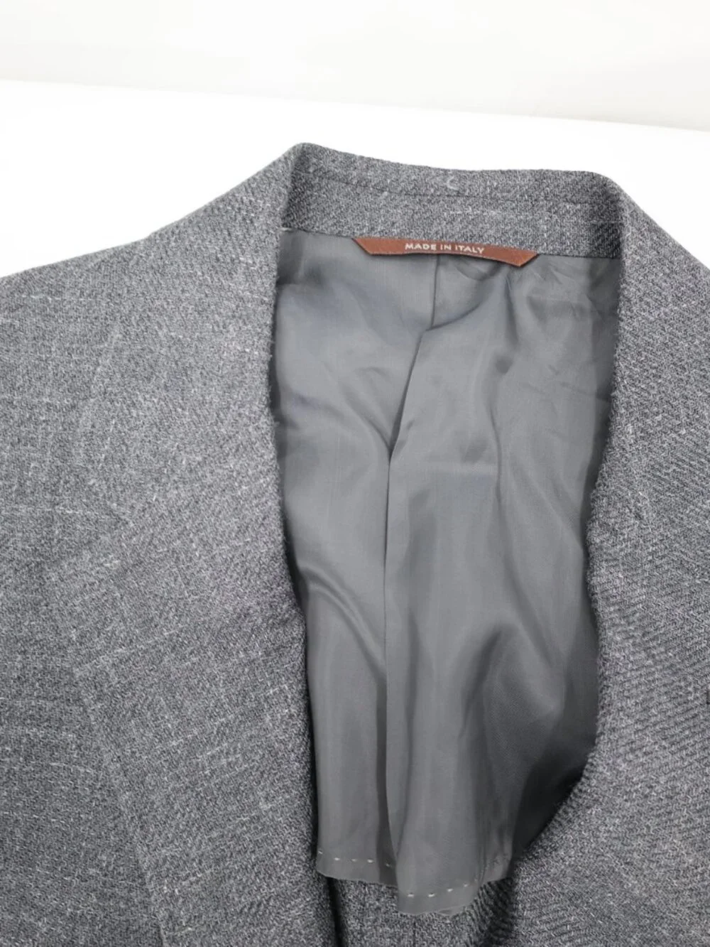 Canali Kei Sport coat mens 52R Slim Wool Silk Linen Unstructured gray half lined